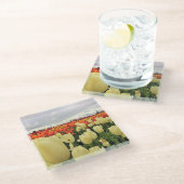 Beautiful Tulip Field Oregon Glasuntersetzer (Schrägansicht)