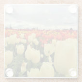 Beautiful Tulip Field Oregon Glasuntersetzer (Rückseite)