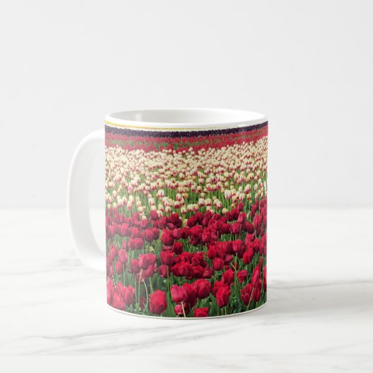 Beautiful Tulip Field Oregon Kaffeetasse (Vorderseite Links)