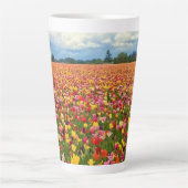 Beautiful Tulip Field Oregon Milchtasse (Vorderseite)