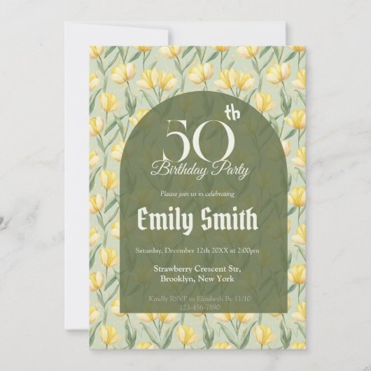 Beautiful Tulip Flower 10Th Birthday (Vorderseite)