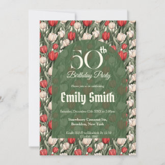 Beautiful Tulip Themed Outdoor Birthday Einladung