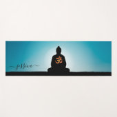 Beautiful Türkis Buddha Om Custom Yogamatte (Vorderseite (Horizontal))