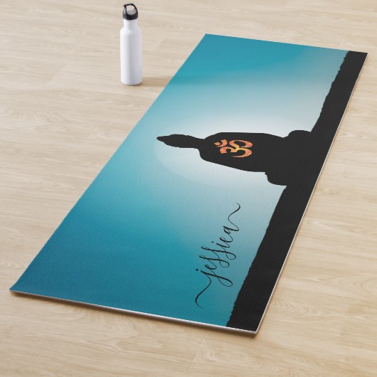 Beautiful Türkis Buddha Om Custom Yogamatte (Beispiel)