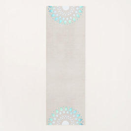 Beautiful Türkise Blue Lotus Mandala Yogamatte