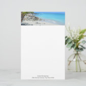 Beautiful Turquoise Tropical Beach Briefpapier (Stehend Vorderseite)