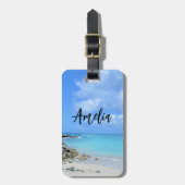 Beautiful Turquoise Tropical Beach Gepäckanhänger (Vorderseite vertikal)