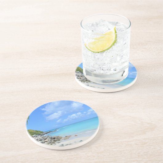 Beautiful Turquoise Tropical Beach Getränkeuntersetzer (Seite)
