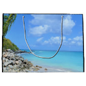 Beautiful Turquoise Tropical Beach Große Geschenktüte (Rückseite)