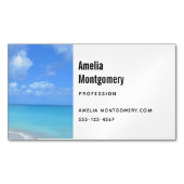 Beautiful Turquoise Tropical Beach Magnetische Visitenkarte (Vorderseite)