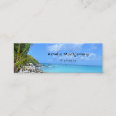 Beautiful Turquoise Tropical Beach Mini Visitenkarte (Vorderseite)