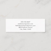 Beautiful Turquoise Tropical Beach Mini Visitenkarte (Rückseite)