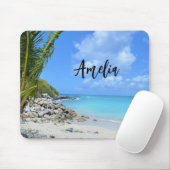Beautiful Turquoise Tropical Beach Mousepad (Mit Mouse)