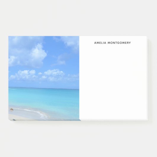 Beautiful Turquoise Tropical Beach  Post-it Klebezettel (Vorderseite)