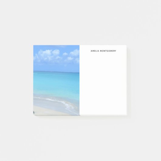 Beautiful Turquoise Tropical Beach Post-it Klebezettel (Vorderseite)