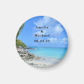 Beautiful Turquoise Tropical Beach Save the Date Magnet (Vorne)