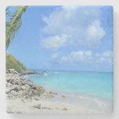 Beautiful Turquoise Tropical Beach Steinuntersetzer (Vorderseite)