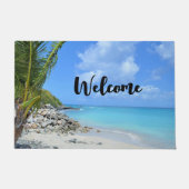 Beautiful Turquoise Tropical Beach Welcome Fußmatte (Vorderseite)