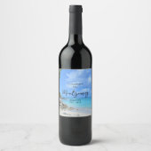 Beautiful Turquoise Tropical Beach Wine Making Weinetikett (Vorderseite)