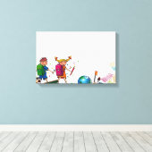 Beautiful-Two-Students -| Zazzle_Growshop. Leinwanddruck (Insitu (Holzboden))