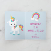 Beautiful Unicorn 7. Geburtstag Blau Karte (Innenseite)