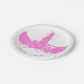 Beautiful unicorn head - Choose background color Pappteller (Schrägansicht)