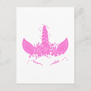 Beautiful unicorn head - Choose background color Postkarte