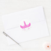 Beautiful unicorn head - Choose background color Runder Aufkleber (Umschlag)