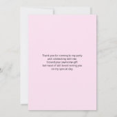 Beautiful Unicorn mit Rainbow Mane Vielen Dank Dankeskarte (Rückseite)