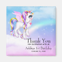Beautiful Unicorn mit Rainbow Mane Vielen Dank