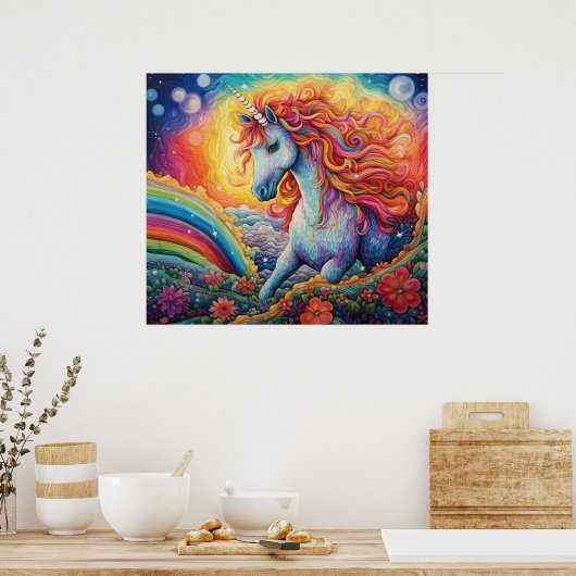 Beautiful Unicorn Poster (Küche)