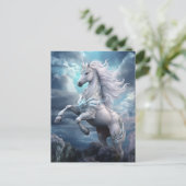 Beautiful Unicorn Postkarte (Stehend Vorderseite)
