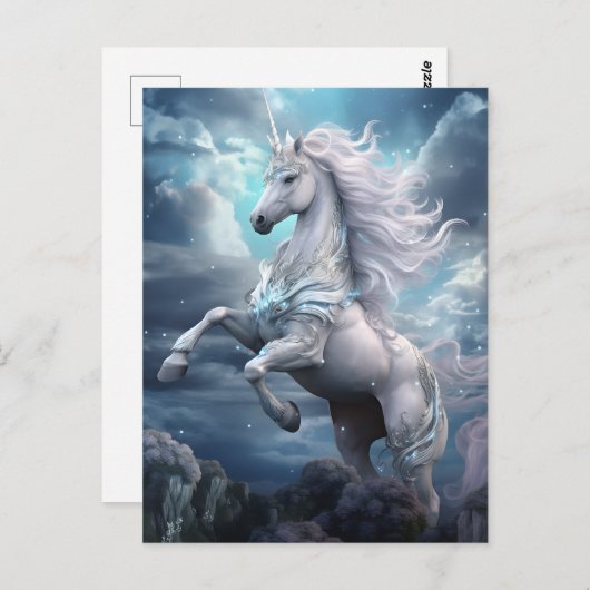Beautiful Unicorn Postkarte (Vorne/Hinten)