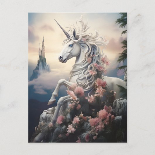 Beautiful Unicorn Postkarte (Vorderseite)