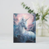 Beautiful Unicorn Postkarte (Stehend Vorderseite)