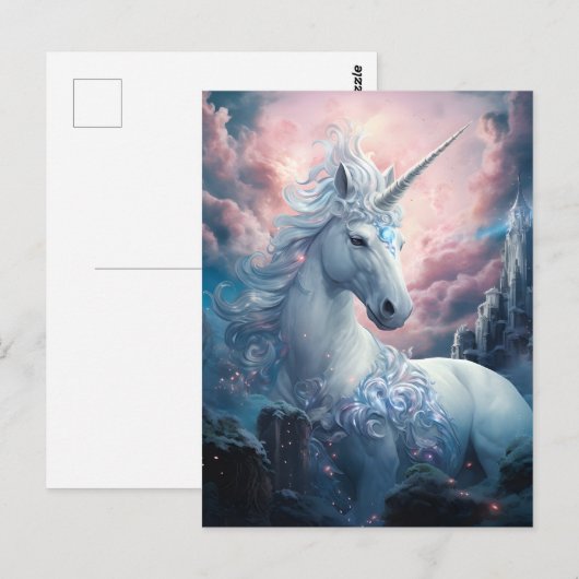 Beautiful Unicorn Postkarte (Vorne/Hinten)