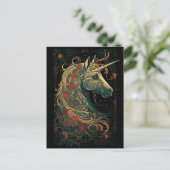 Beautiful Unicorn Postkarte (Stehend Vorderseite)