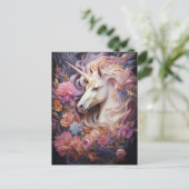 Beautiful Unicorn Postkarte (Stehend Vorderseite)