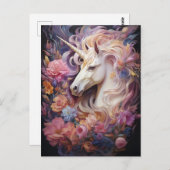 Beautiful Unicorn Postkarte (Vorne/Hinten)