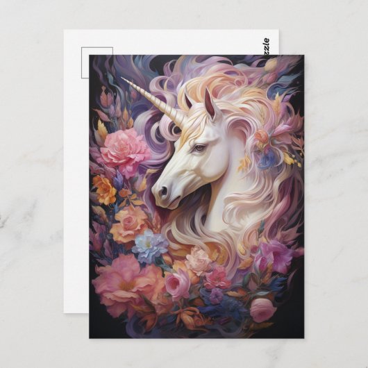 Beautiful Unicorn Postkarte (Vorne/Hinten)
