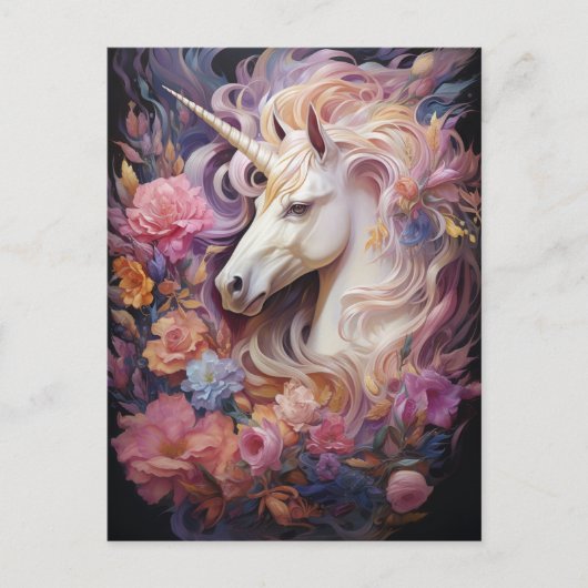 Beautiful Unicorn Postkarte (Vorderseite)