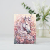 Beautiful Unicorn Postkarte (Stehend Vorderseite)