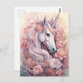 Beautiful Unicorn Postkarte (Vorne/Hinten)