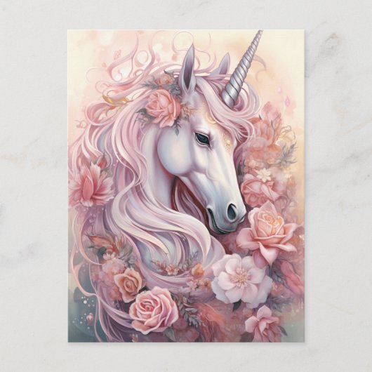 Beautiful Unicorn Postkarte (Vorderseite)