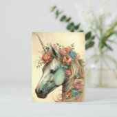 Beautiful Unicorn Postkarte (Stehend Vorderseite)