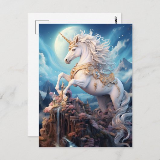 Beautiful Unicorn Postkarte (Vorne/Hinten)