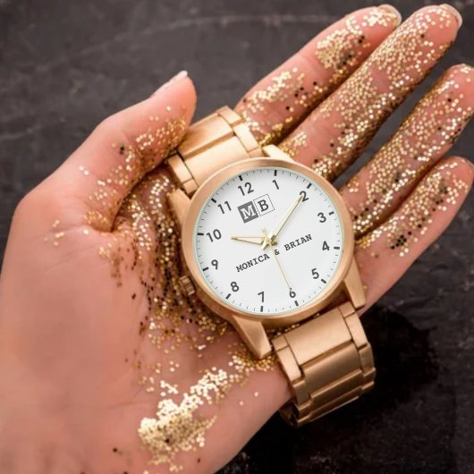 Beautiful Unique elegant vintage couples in love Armbanduhr