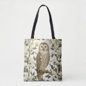 Beautiful Ural Owl And Magnolia Blossoms Tasche (Vorderseite)