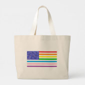Beautiful USA FLag Large Tote Bag Jumbo Stoffbeutel (Rückseite)