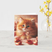 Beautiful Valentine Kitten Karte (Gelbe Blume)